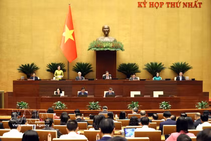 A view of the 16th National Assembly's first session (Photo: VNA)