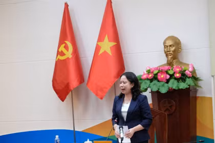 State Vice President Vo Thi Anh Xuan speaks at the working session with the Election Committee of Lam Dong province on February 5. (Photo: VNA)