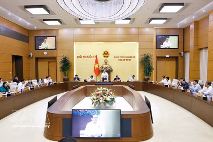NA Chairman Tran Thanh Man speaks at the closing ceremony of the 55th session of the National Assembly (NA) Standing Committee. (Photo: VNA)