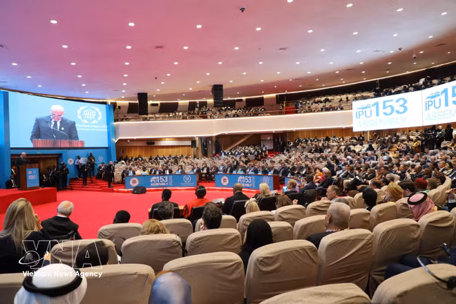 The opening session of the 153rd Assembly of the Inter-Parliamentary Union (IPU-153) in Arusha, Tanzania, on October 5, 2026 (Photo: VNA)
