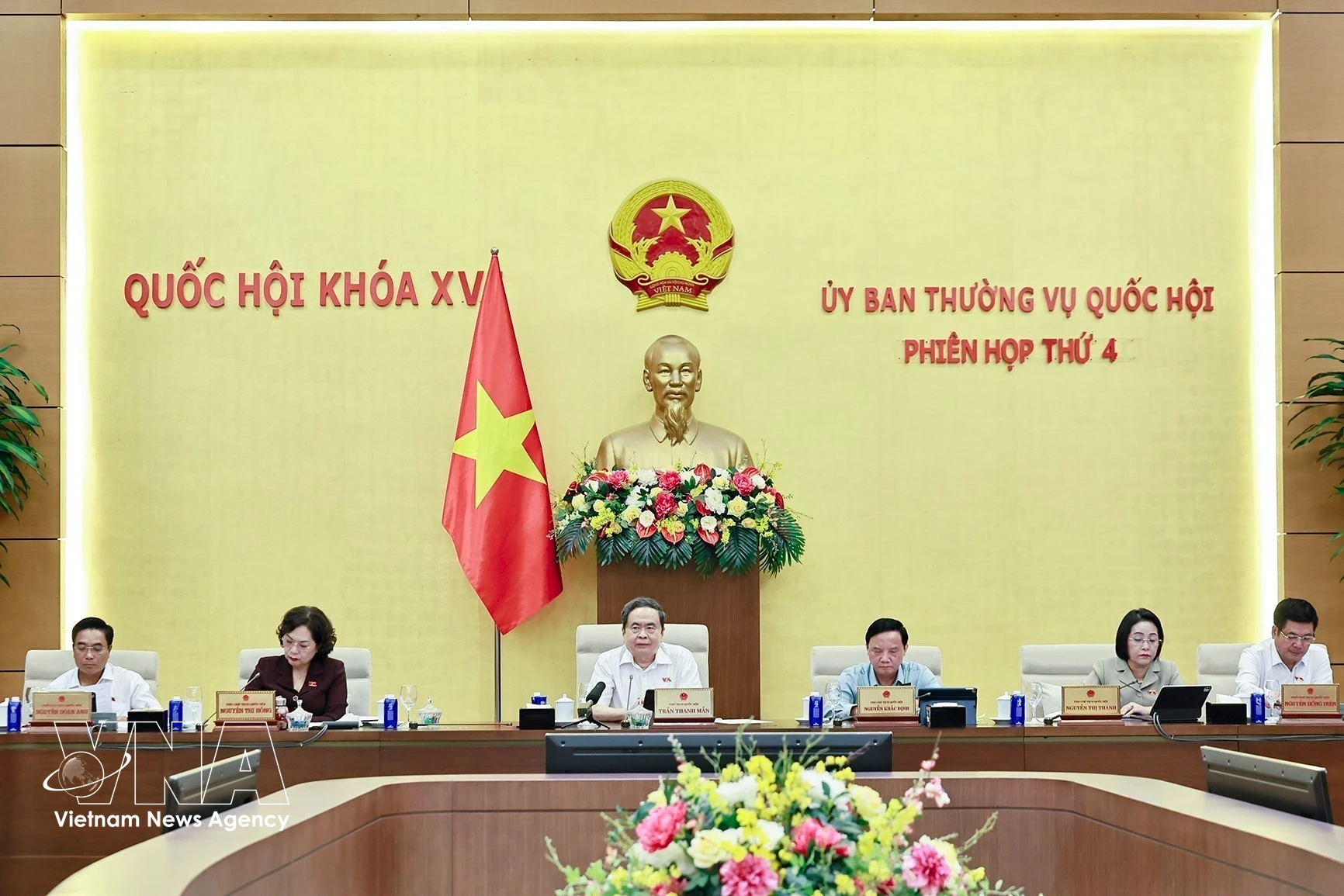 National Assembly Chairman Tran Thanh Man addresses the fourth session of the NA Standing Committee. (Photo: VNA)