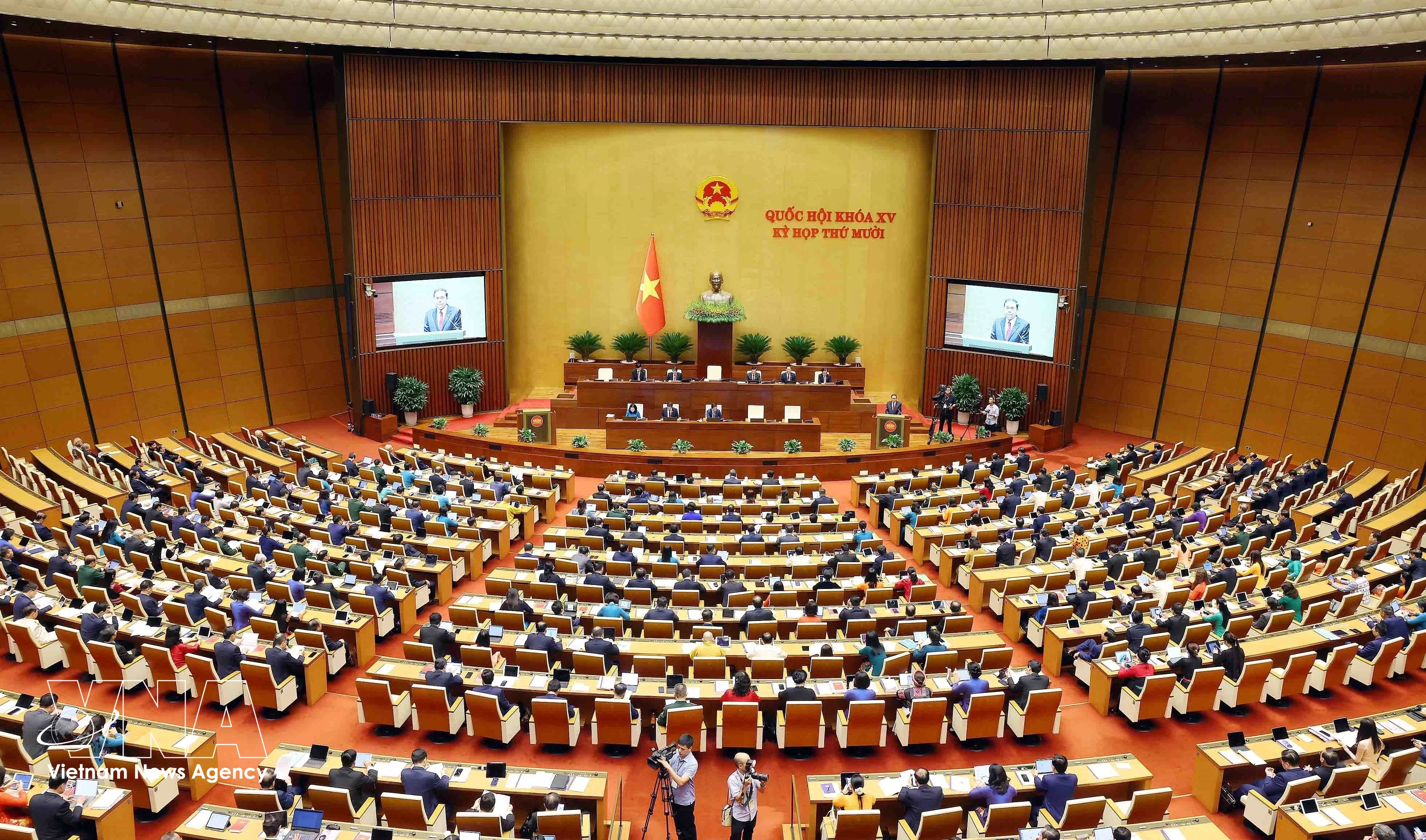 An overview of the opening sitting of the 15th NA's 10th session on October 20, 2025 (Photo: VNA)