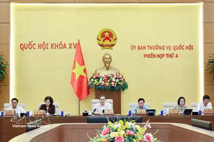National Assembly Chairman Tran Thanh Man addresses the fourth session of the NA Standing Committee. (Photo: VNA)