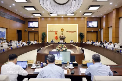 The NA Standing Committee's session on August 28 (Photo: VNA)