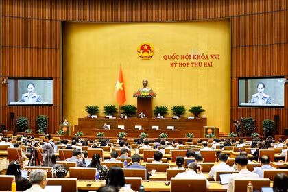 A discussion during the second session of the 16th National Assembly (Photo: VNA)