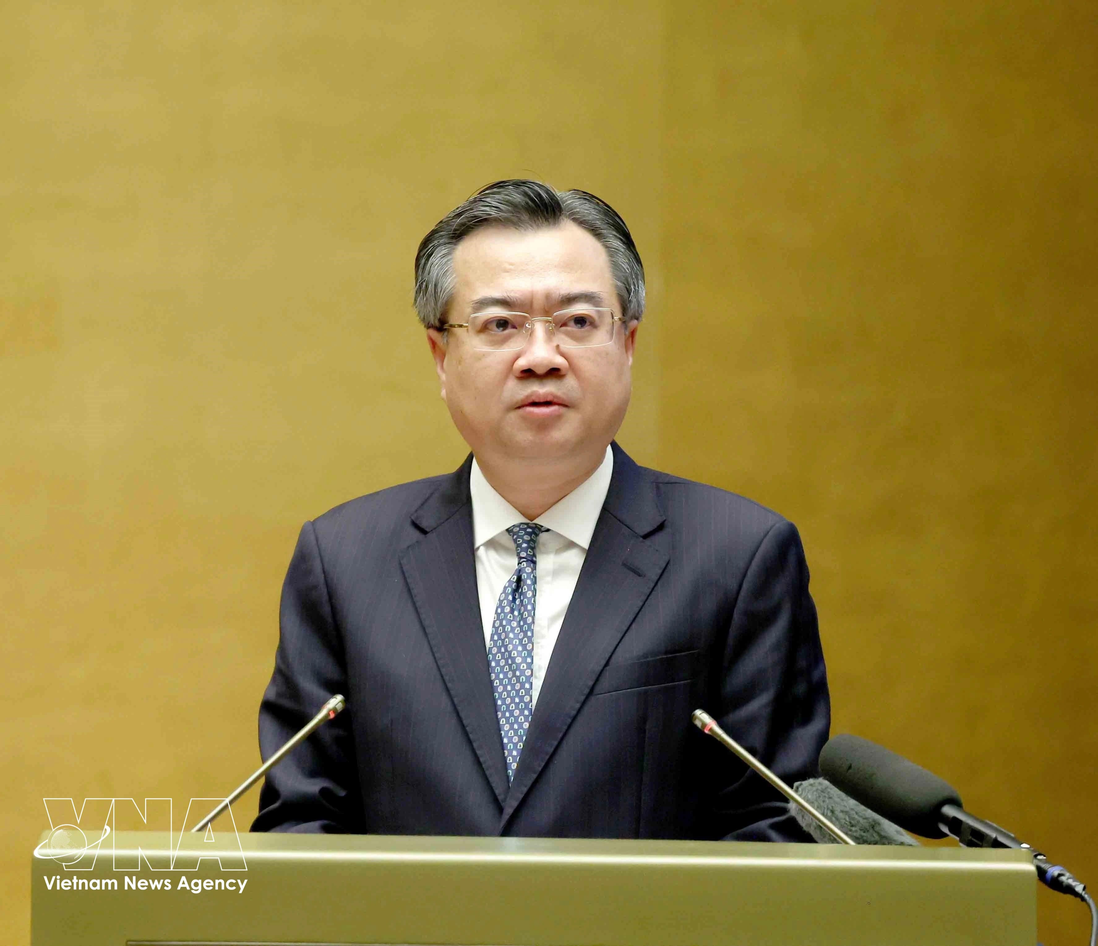 Head of the Party Central Committee’s Commission for Policy and Strategy Nguyen Thanh Nghi speaks at the national conference on September 3. (Photo: VNA)