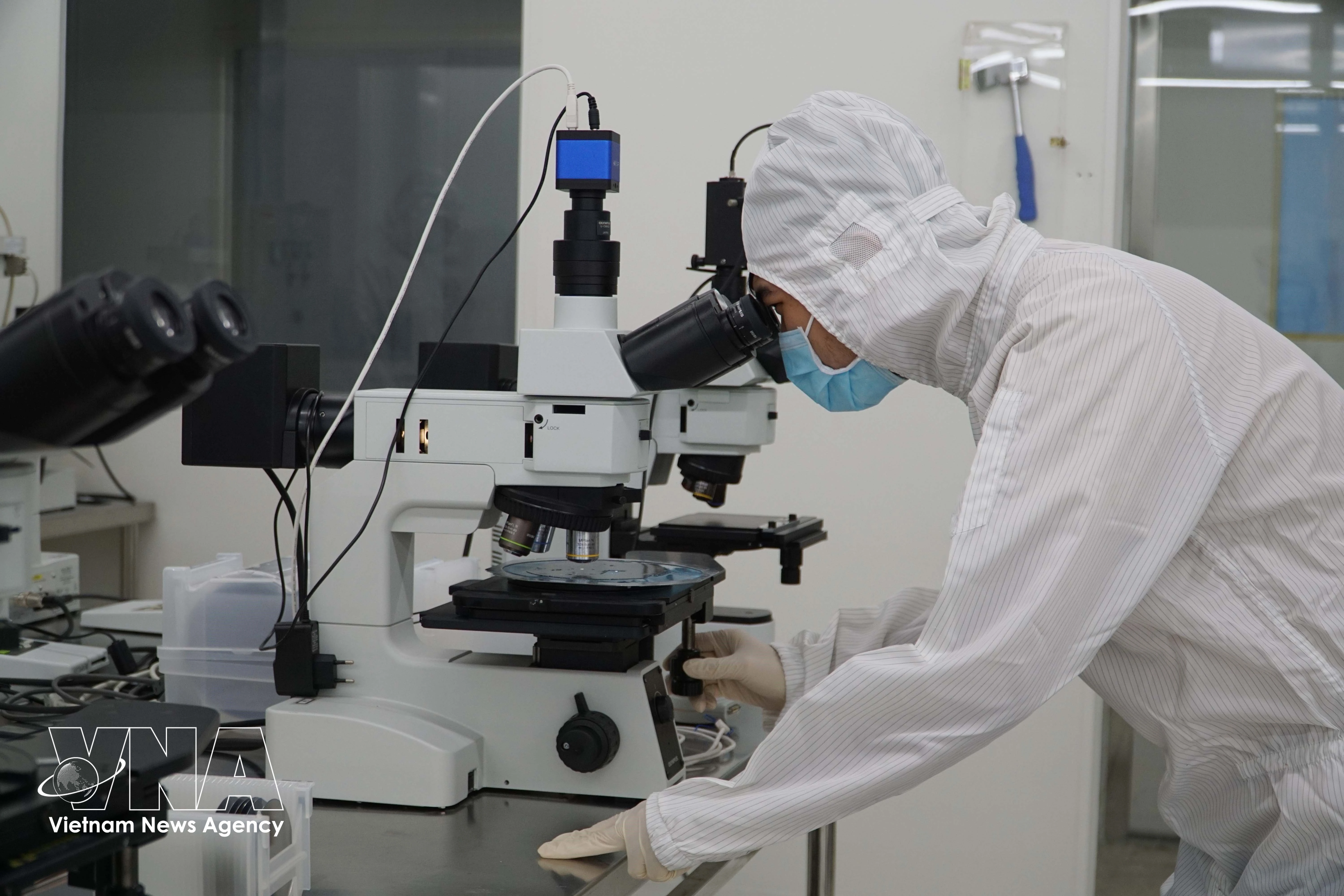The semiconductor technology laboratory of the Research and Deployment Centre in Ho Chi Minh City High-Tech Park. (Photo: VNA)