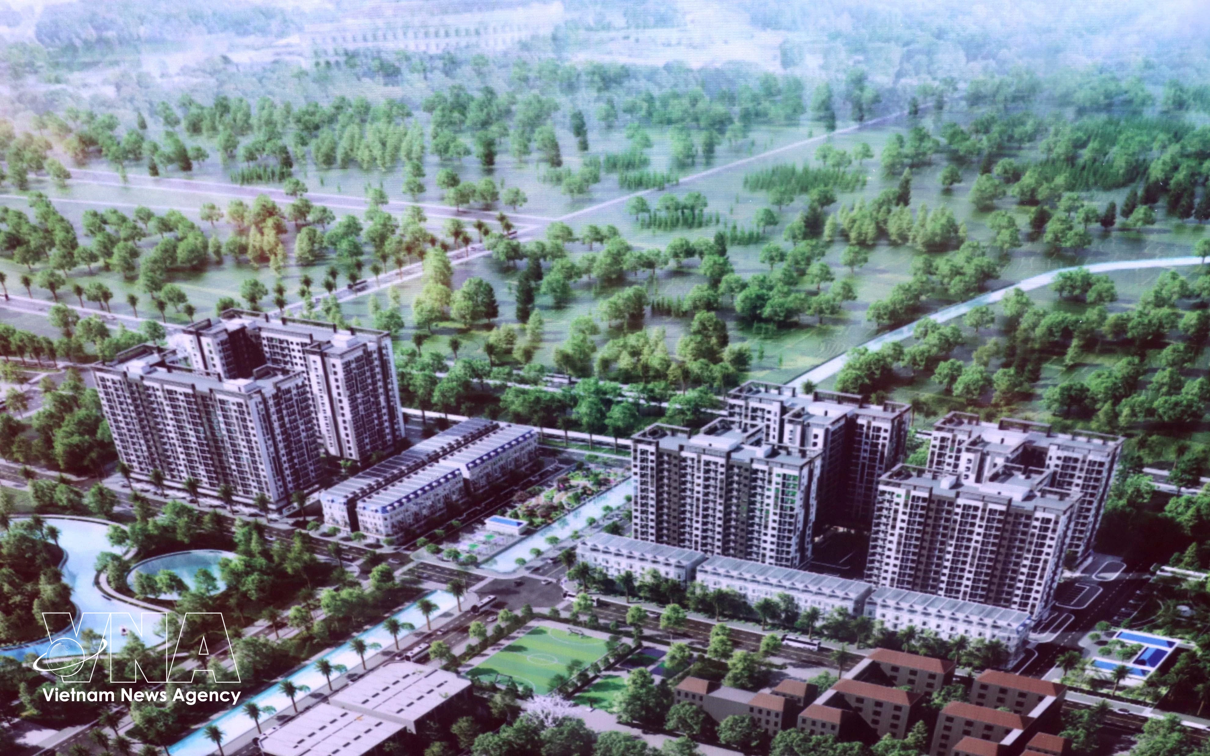 A rendering of a social housing project for the police force in Hung Yen province (Photo: VNA)