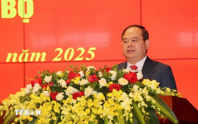 Quan Minh Cuong, Secretary of the Quang Ninh Party Committee and head of the province's delegation to the ongoing 14th National Congress of the Communist Party of Vietnam. (Photo: VNA)