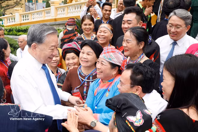 Top leader praises ethnic minority figures for preserving national culture