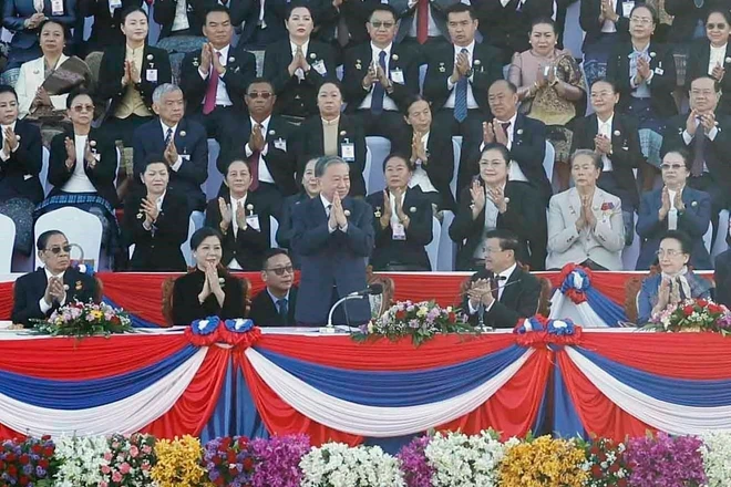 Vietnamese Party leader attends Laos’ 50th National Day