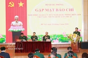 An overview of the press briefing in Hanoi on March 10 to introduce the 10th Vietnam–China Border Defence Friendship Exchange. (Photo: VNA)