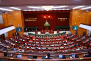 An overview of the closing session of the 14th Party Central Committee's third meeting. (Photo: VNA)