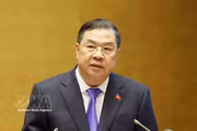 Permanent Deputy Prime Minister Pham Gia Tuc speaks at the hybrid conference on studying and implementing the Politburo’s Resolution No. 10-NQ/TW on developing the foreign-invested economic sector on June 30. (Photo: VNA)