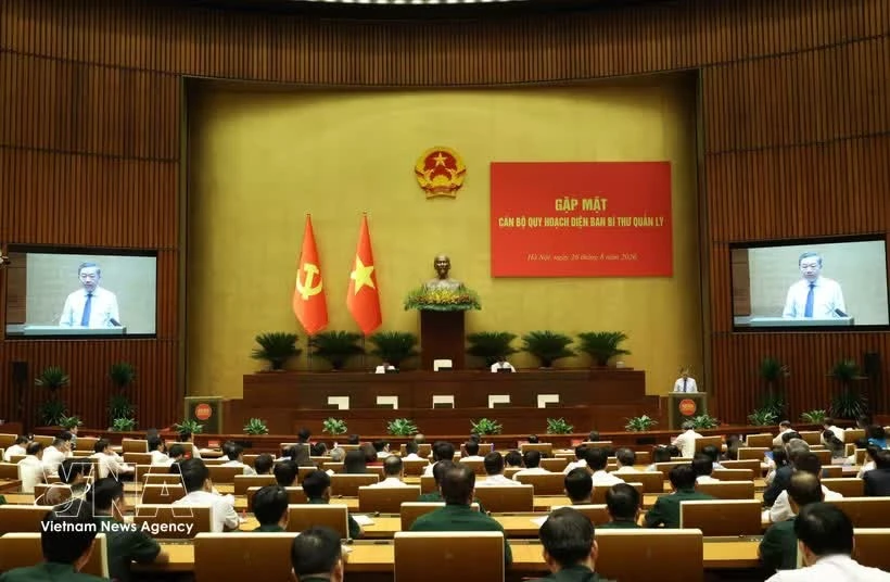 General Secretary of the Communist Party of Vietnam Central Committee and President To Lam addresses the meeting. (Photo: VNA)