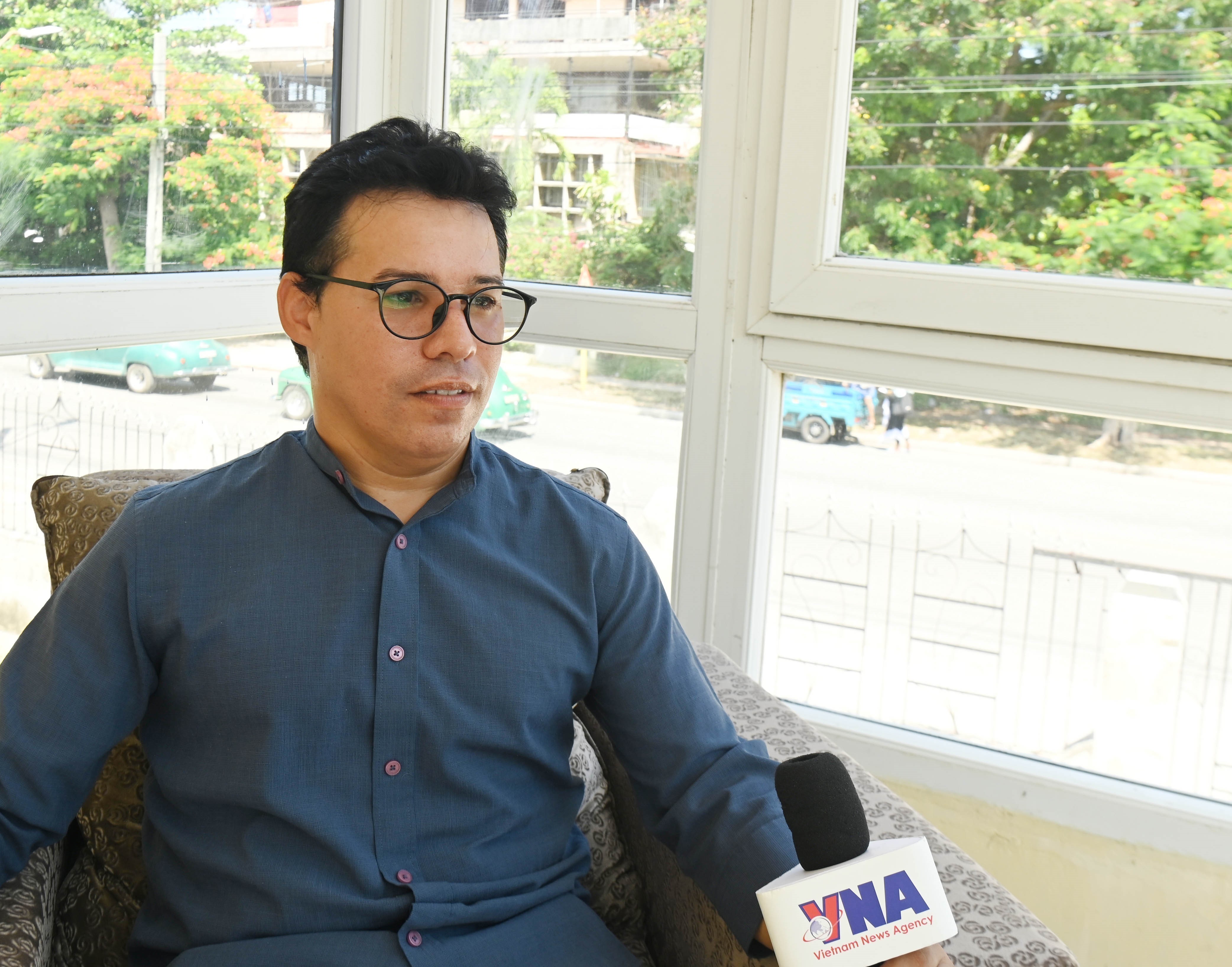 Dr. Ruvislei González Saez in an interview with the Vietnam News Agency. (Photo: VNA)