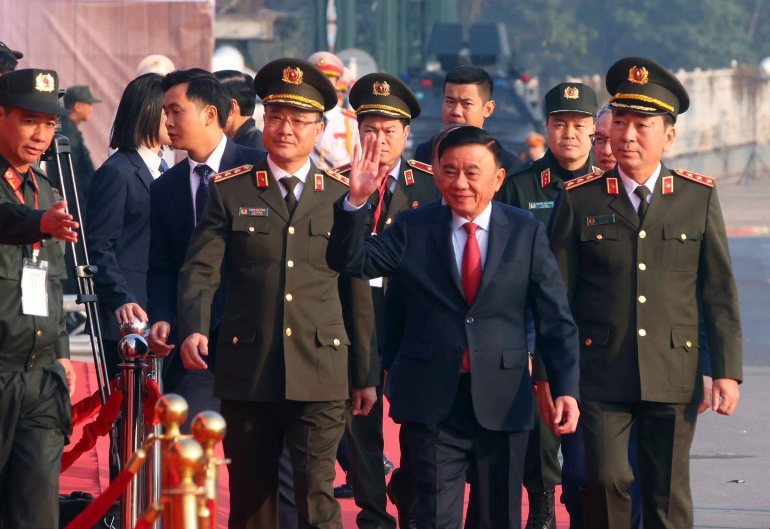 Politburo member, Standing member of the Party Central Committee’s Secretariat Tran Cam Tu attends the rehearsal. (Photo: VNA)