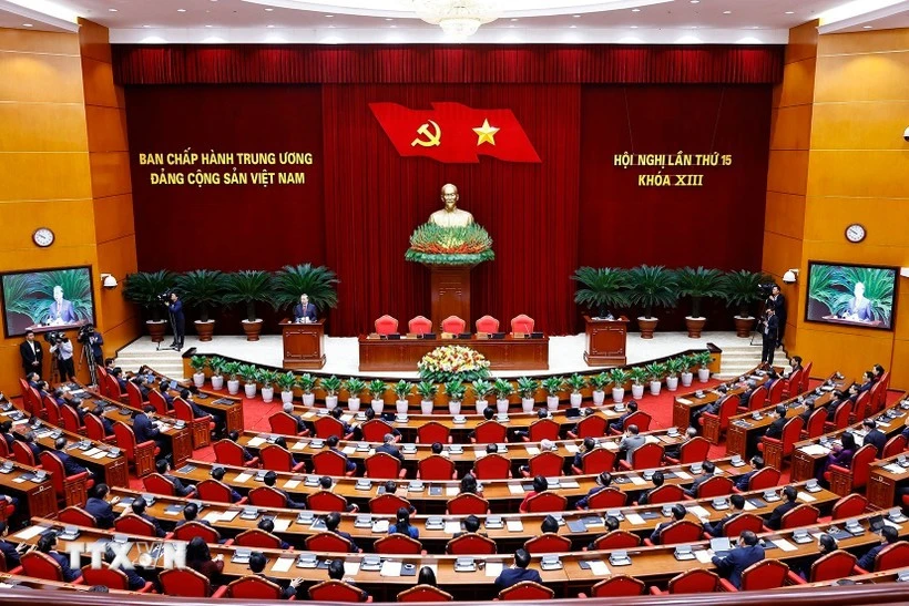The closing of the 13th Party Central Committee's 15th plenum on December 23 (Photo: VNA)