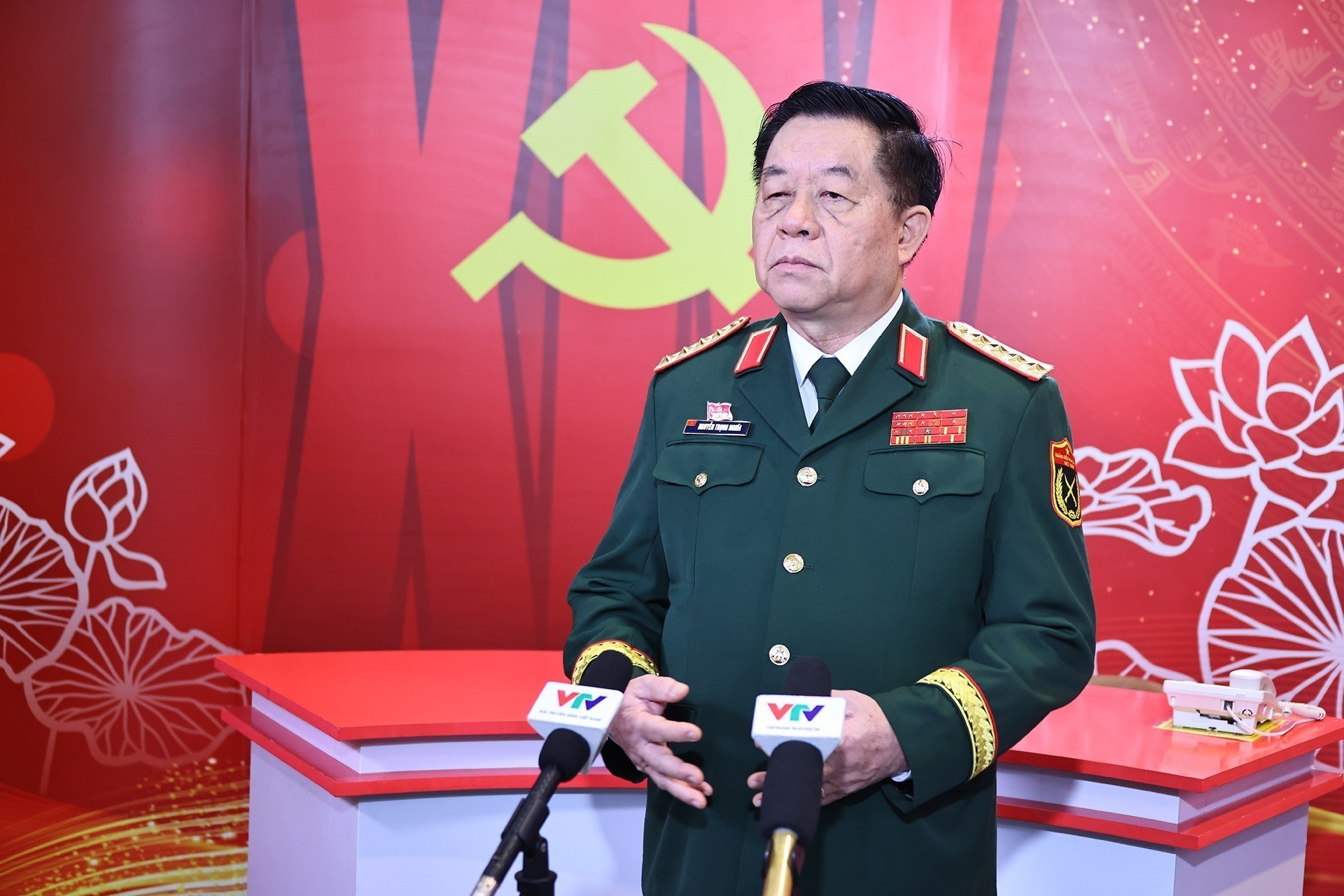 General Nguyen Trong Nghia talks to the media on January 20. (Photo: VNA)