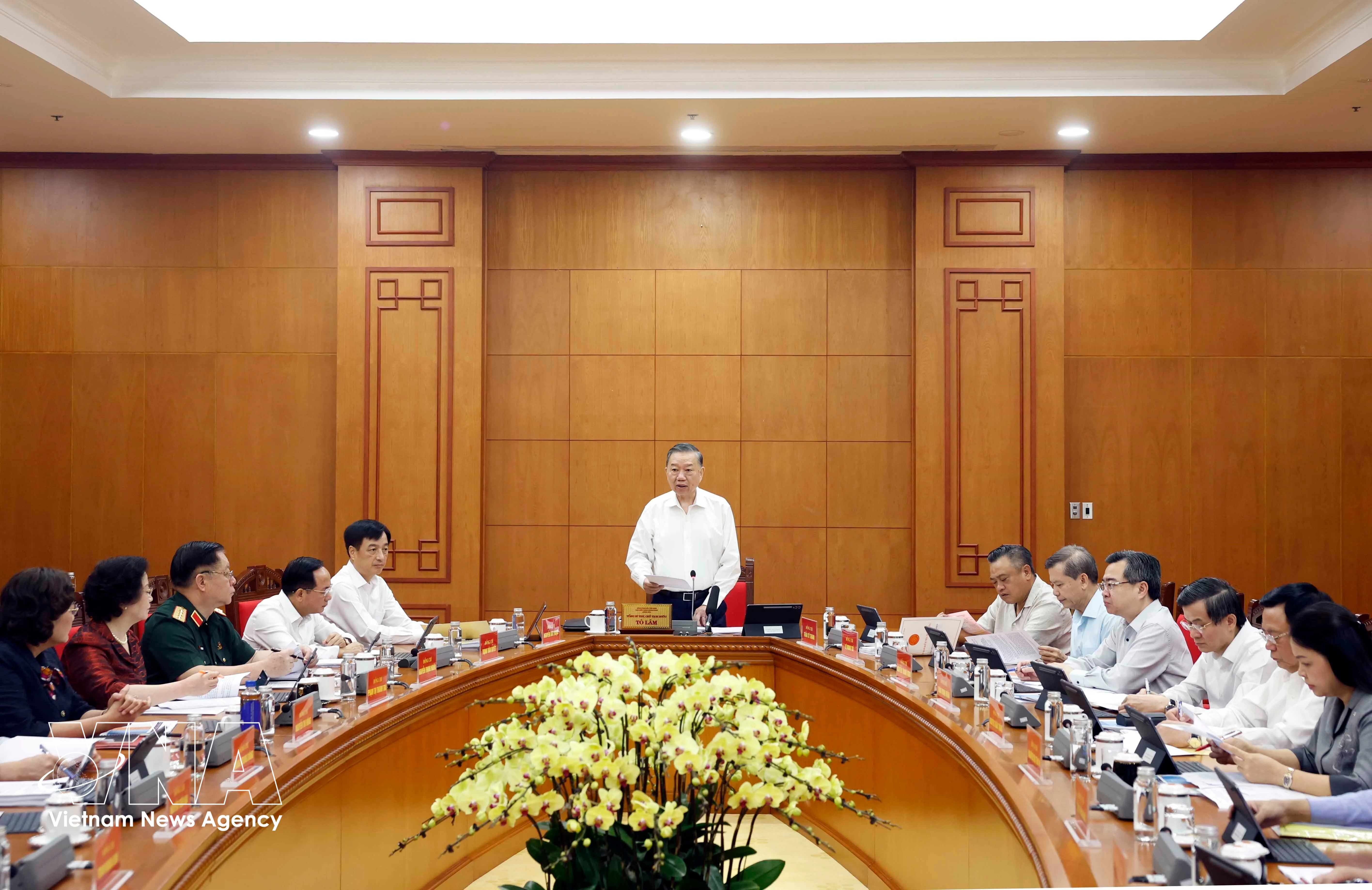 General Secretary of the Communist Party of Vietnam Central Committee and President To Lam speaks at the working session with the Party Central Committee’s Commission for Organisation on August 20. (Photo: VNA)