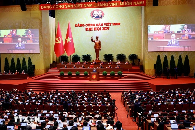 An overview of the opening session of the 14th National Party Congress. (Photo: VNA)